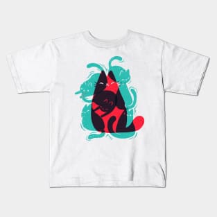 Cat shapes - Funny Cute Kitty - Modern Art Kids T-Shirt